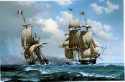 unknow artist, Seascape, boats, ships and warships. 60